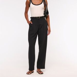 Curve Love A&F Quinn Tailored Straight Pant